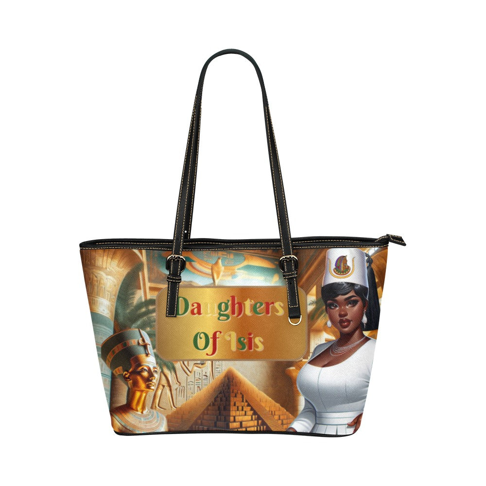 Elegant Daughters of Isis Leather Tote 7 Style options – Egyptian Art Design, Perfect for Work, School, and Travel