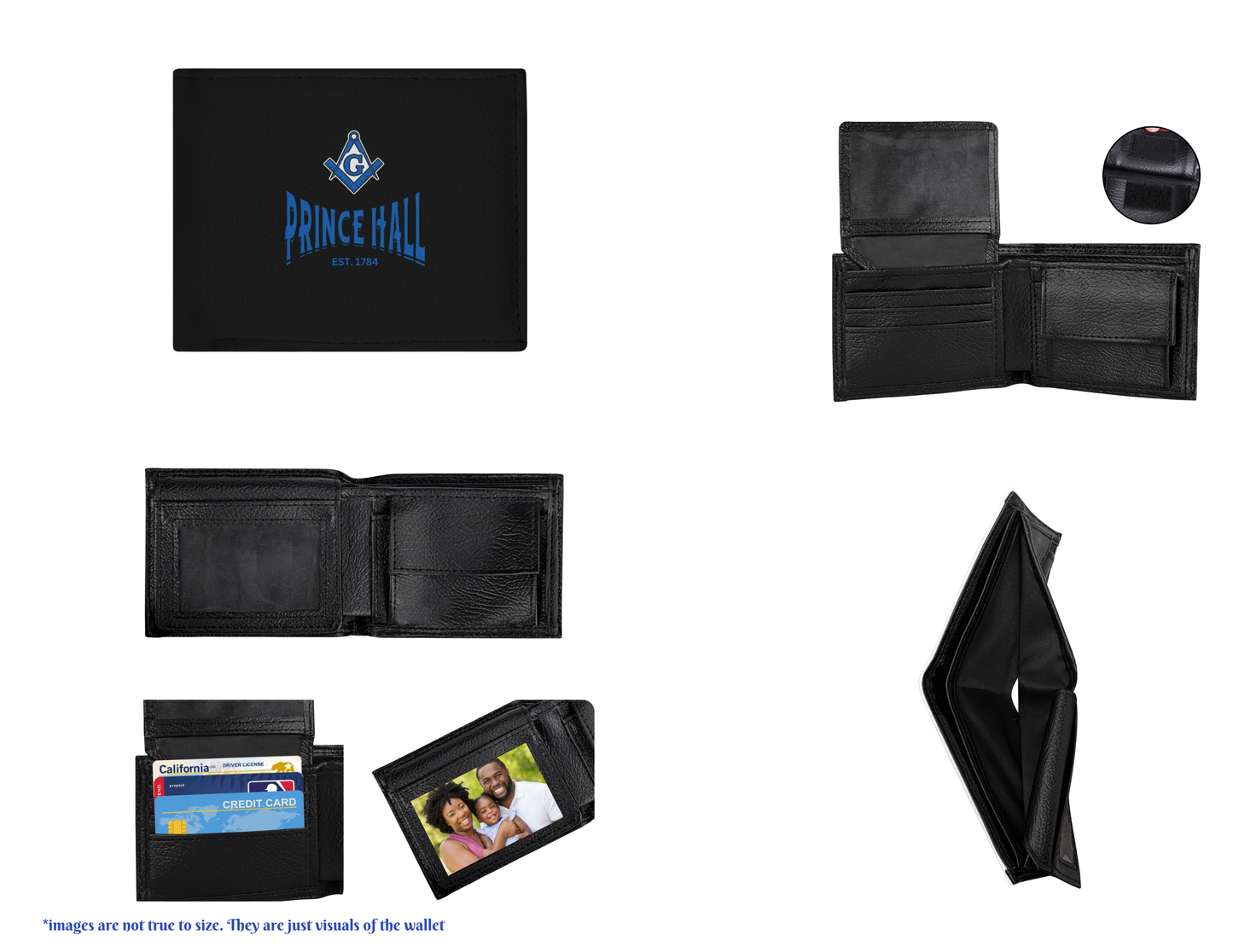 Masonic Elite Carry Men's PU Leather Short Wallet