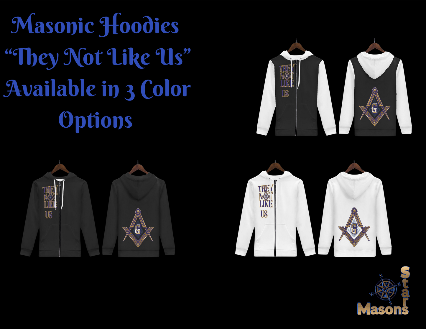 Masonic They Not Like Us Zip-Up Hoodie – Embrace Warmth and Timeless Style