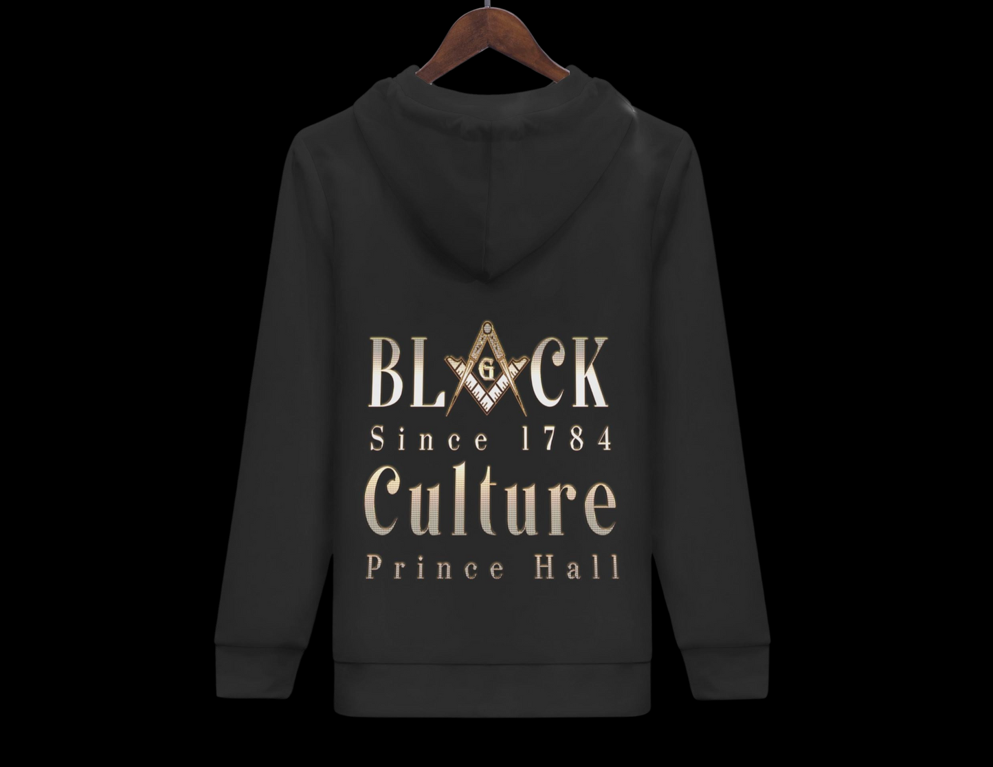 Masonic Black Culture Zip-Up Hoodie – Embrace Warmth and Timeless Style