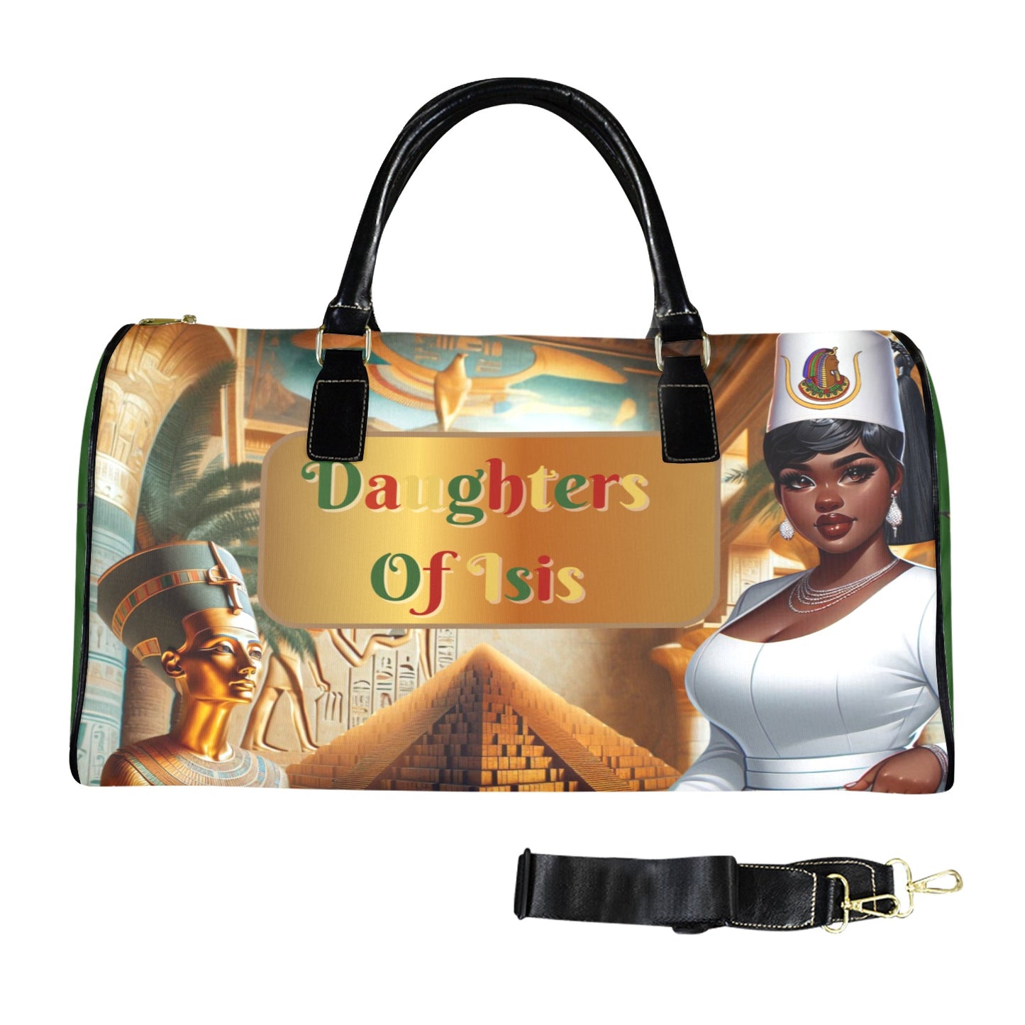 DOI Duffel Bag 3 Style options – Stylish Egyptian Art Design, Perfect for Travel, Gym, and Overnight Trips