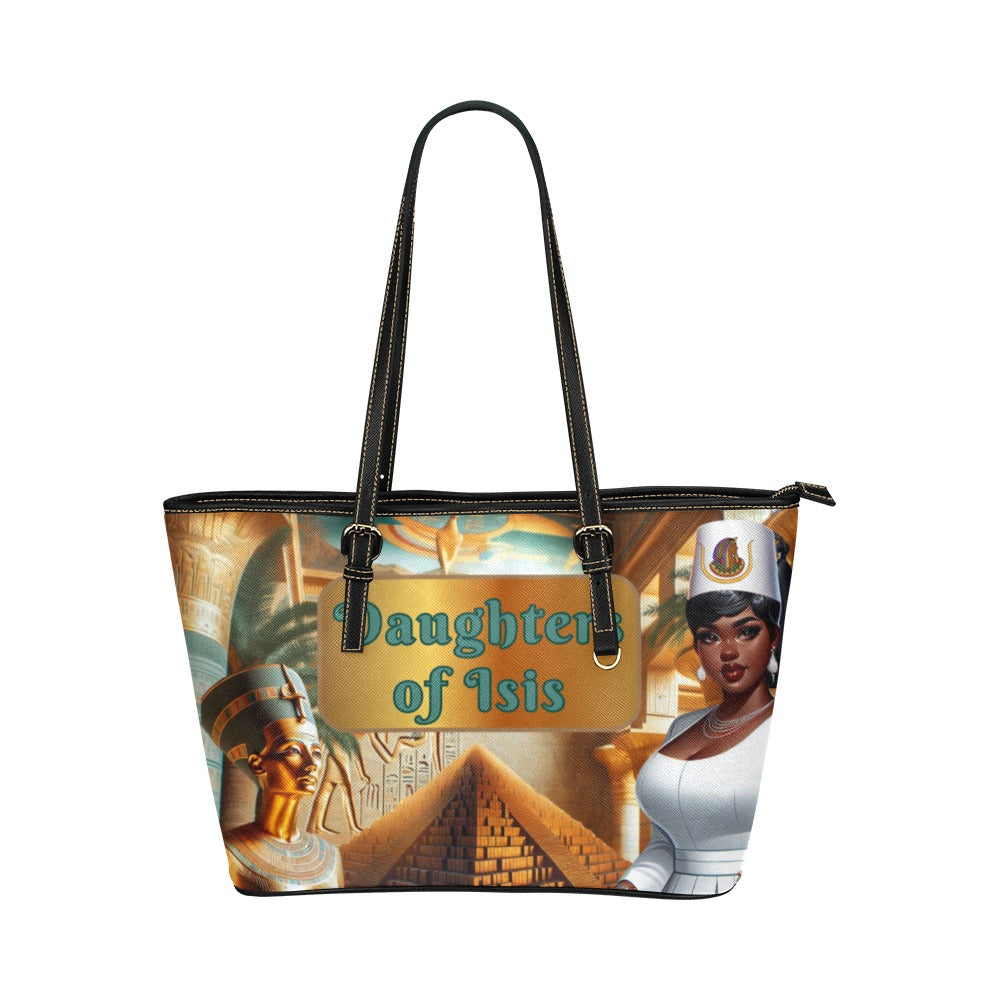 Elegant Daughters of Isis Leather Tote 7 Style options – Egyptian Art Design, Perfect for Work, School, and Travel