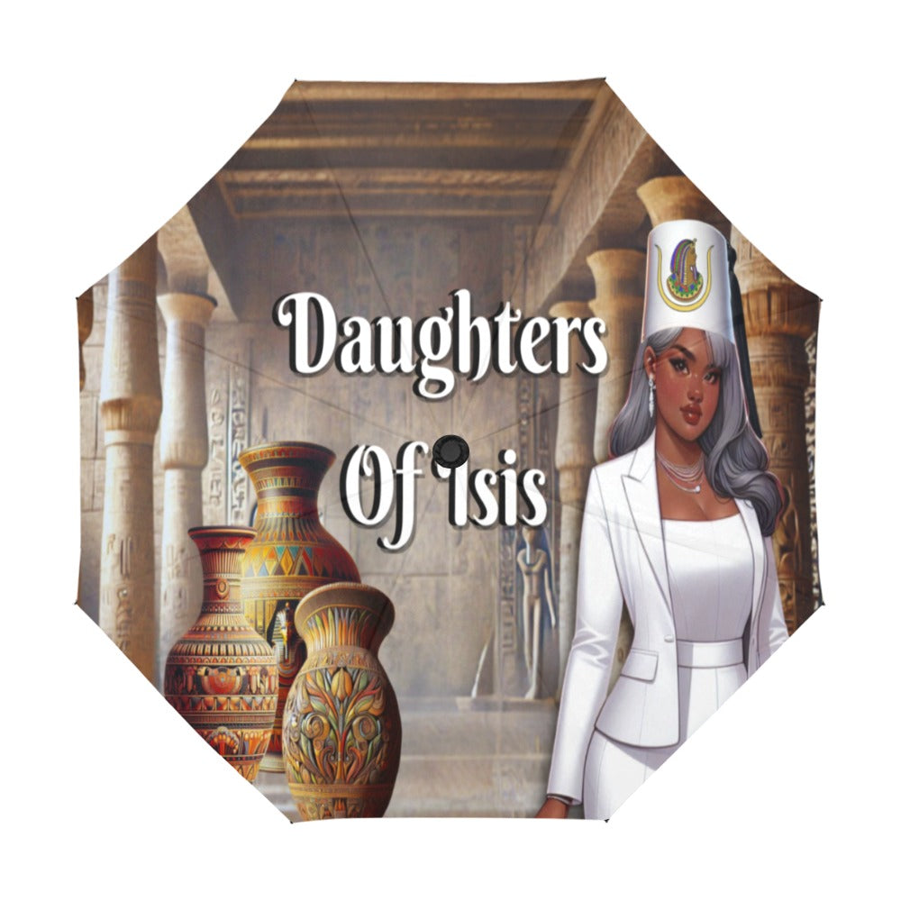 Vibrant Egyptian Theme Umbrellas – Daughters of Isis Design, High-Quality Rain and Sun Protection, Unique African Gifts