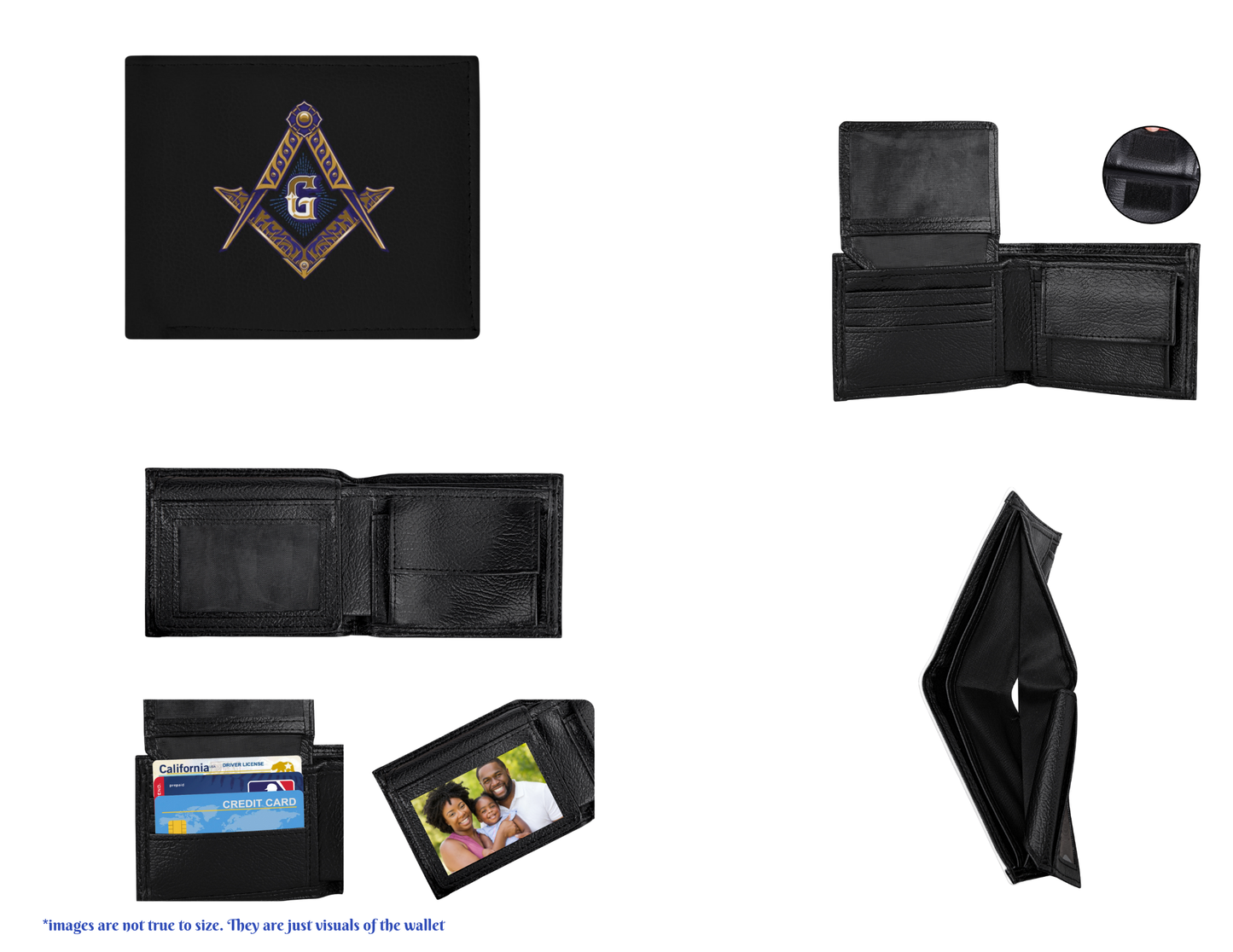Masonic Elite Carry Men's PU Leather Short Wallet