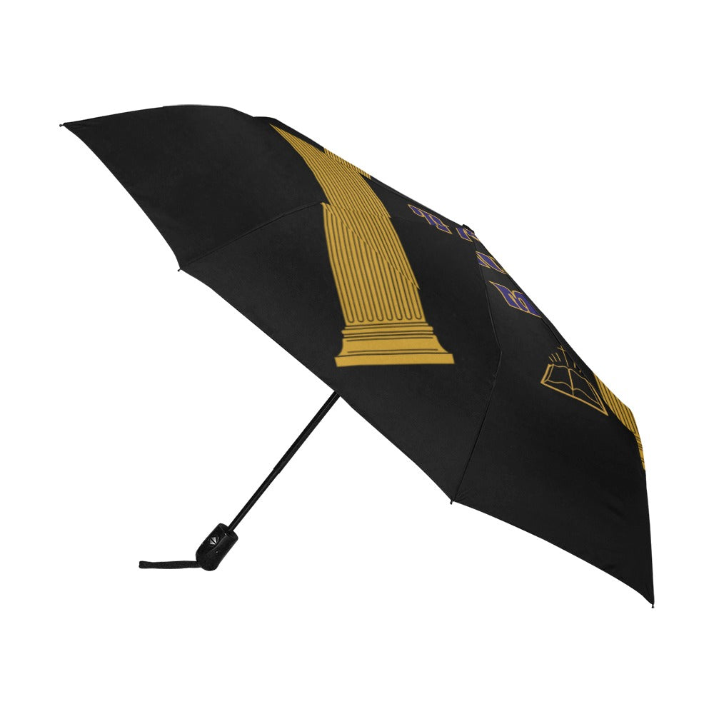Traveling Man Masonic Umbrella - Classic Freemason Symbol Design