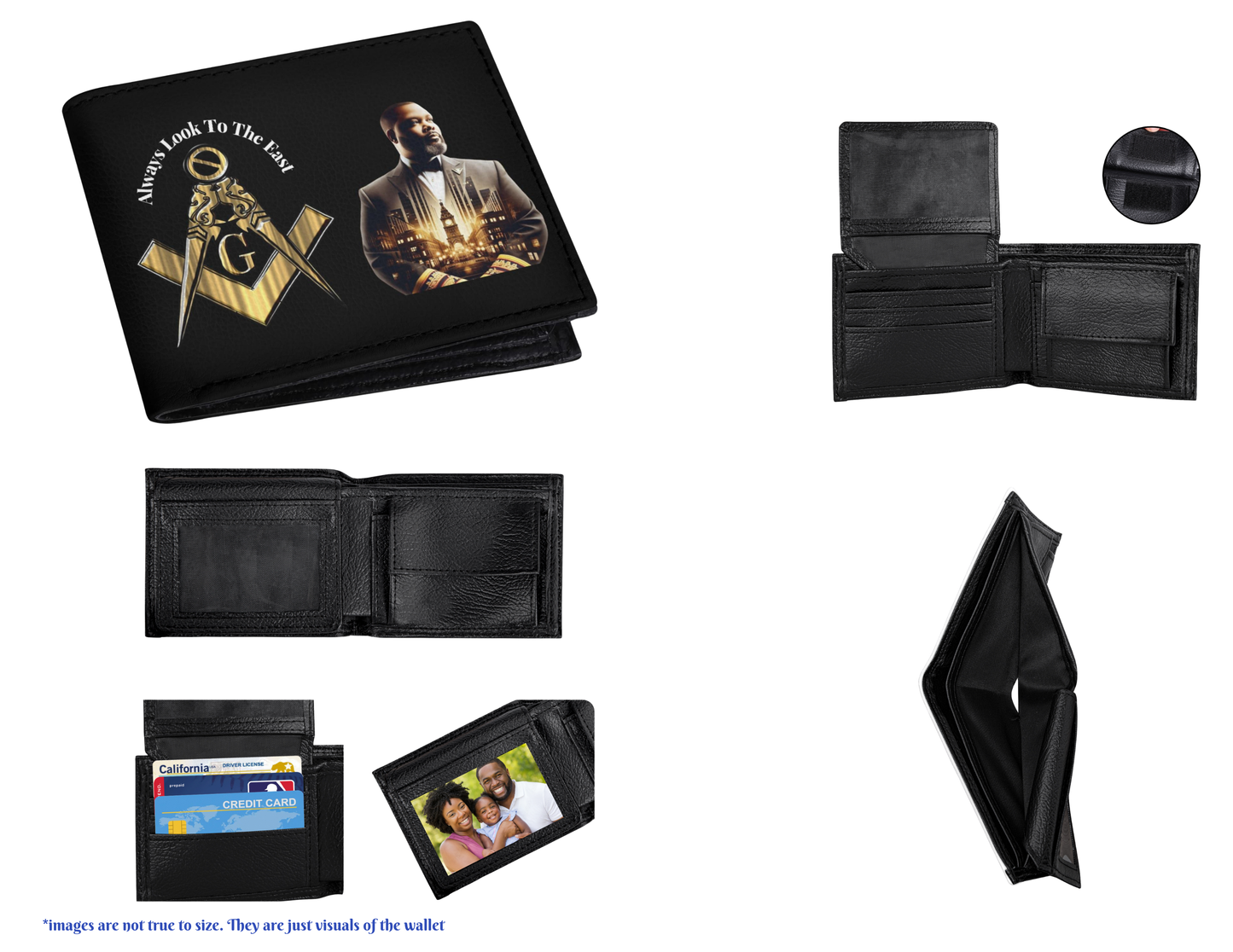 Masonic Elite Carry Men's PU Leather Short Wallet