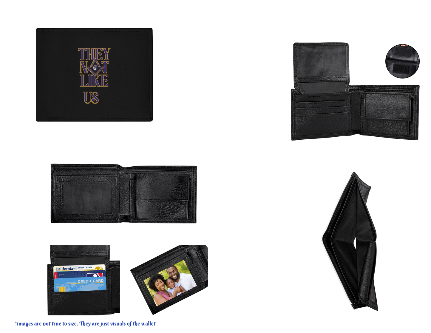 Masonic Elite Carry Men's PU Leather Short Wallet