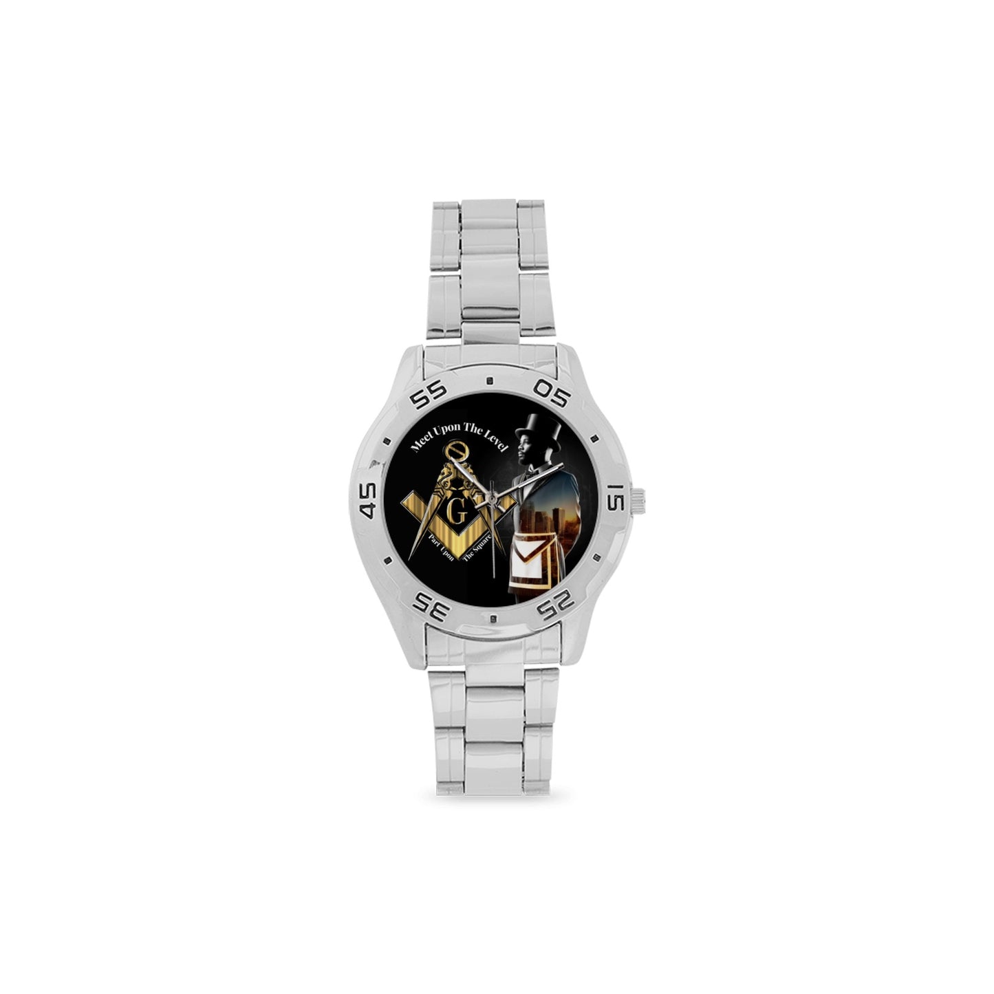 Masonic Meet Upon Men's Stainless Steel Watch