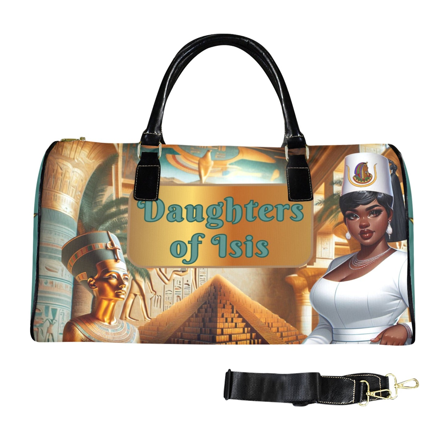 DOI Duffel Bag 3 Style options – Stylish Egyptian Art Design, Perfect for Travel, Gym, and Overnight Trips