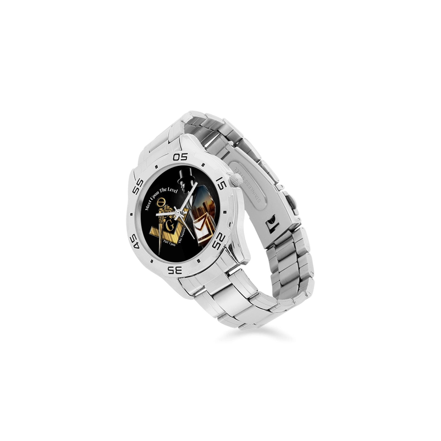 Masonic Meet Upon Men's Stainless Steel Watch